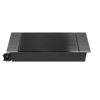 GNIAZDO MEBLOWE 2x2P+Z SCHUKO ORNO OR-GM-9048(GS)/B 2xUSB KABEL 1,5m